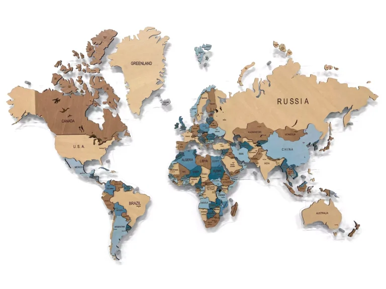 Карта мира из дерева: искусство и практичность в декоре вашего интерьера